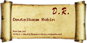 Deutelbaum Robin névjegykártya